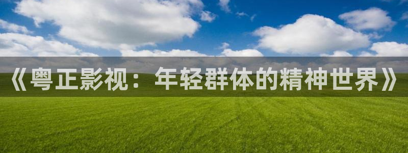 《粤正影视：年轻群体的精神世界》